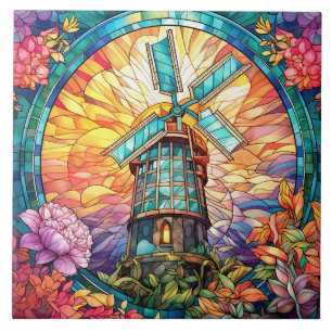 moinho de vidro corado cilíndrico