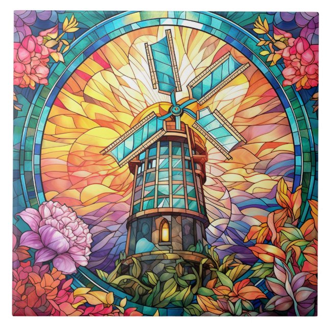 moinho de vidro corado cilíndrico (Frente)