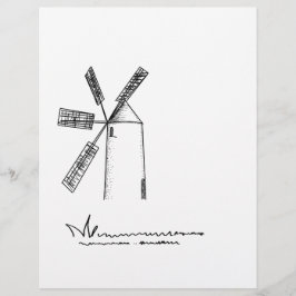 moinho em fundo branco