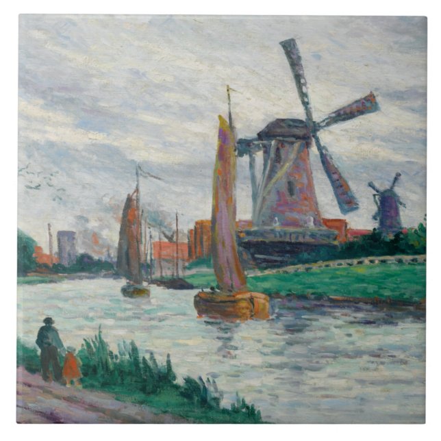 Moinhos de vento na Holanda (Países Baixos) (Frente)