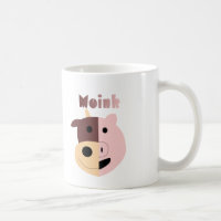 Moink: Vaca dos desenhos animados e caneca do