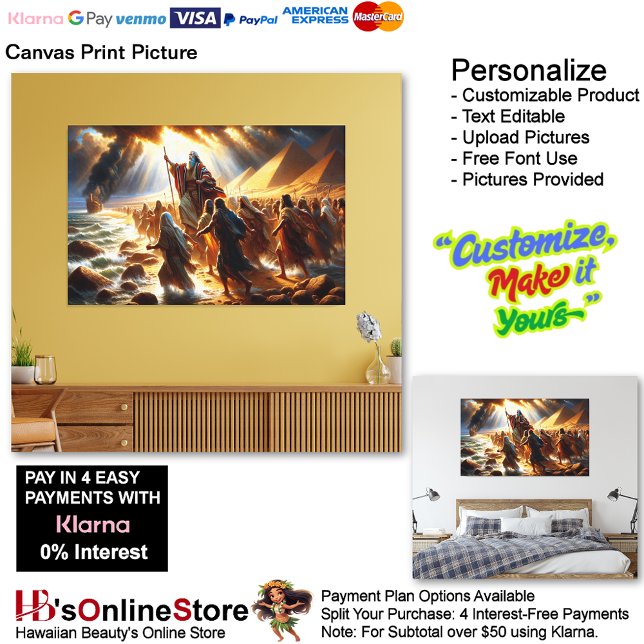 Moisés Canvas Imprimir Imagem 2 (Moses Leads His People to Freedom Canvas Print Picture 2.)