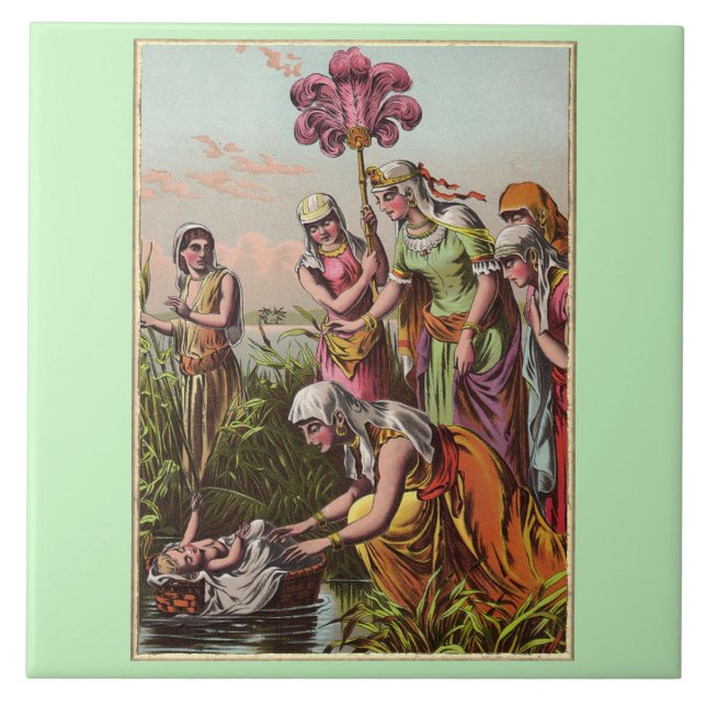 Moisés De Bebê Em Uma Cesta (Frente)