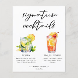 Mojito Tequila Sunrise Menu Cocktails