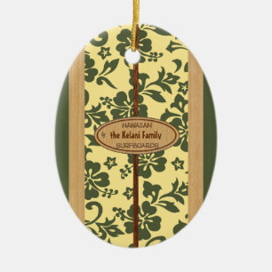 Mokuleia - Ornamento Personalizável da Placa de Su