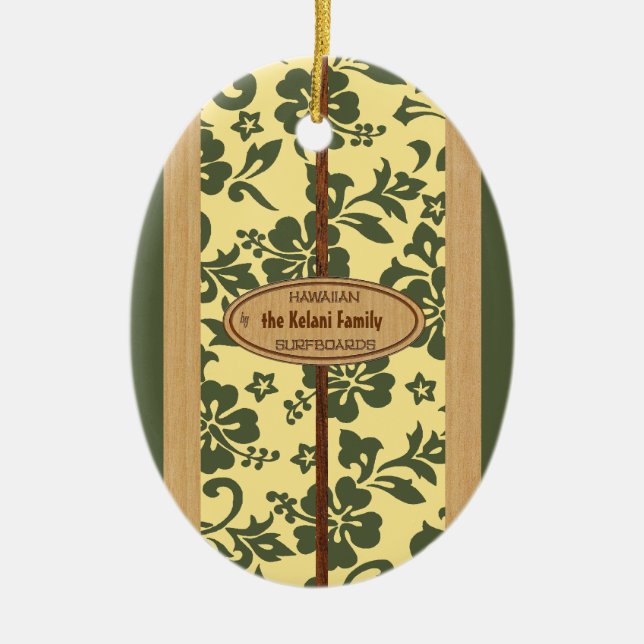 Mokuleia - Ornamento Personalizável da Placa de Su (Frente)