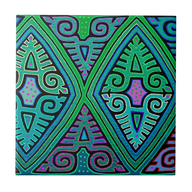 Mola de diamante indiano Kuna (Frente)