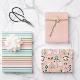 Mola de Presente de Natal Pink Pastel
