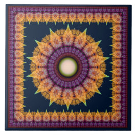 Mola fractal azul-alaranjada