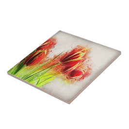 Molas Amarelas Vermelhas De Mola Aquosa Floral