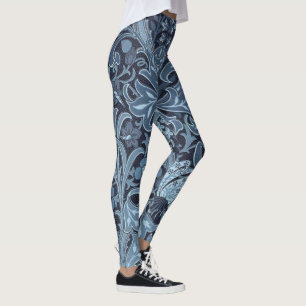 Molas azuis para leggings de cores ricas