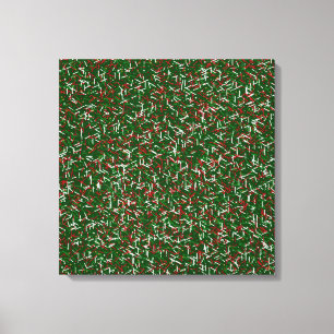 Molas de doce com PolkaDots Canvas Print, Verde