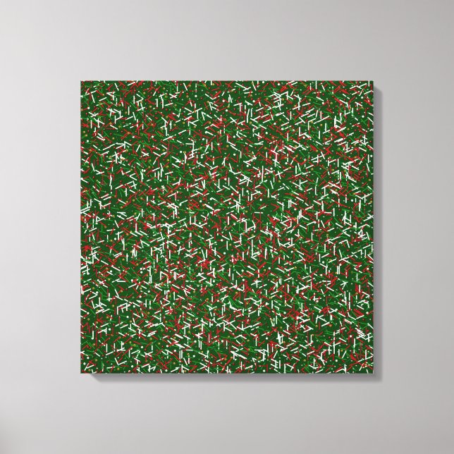 Molas de doce com PolkaDots Canvas Print, Verde (Frente)