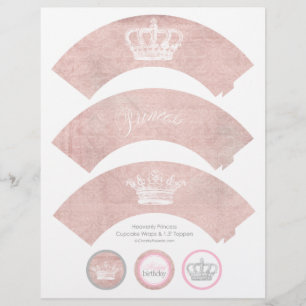 Molas e Toppers de Cupcake da Princesa Celestial
