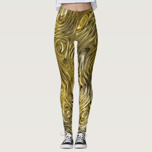 Moldar leggings de impressão "Douradas"