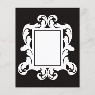 Moldura com floreio branco