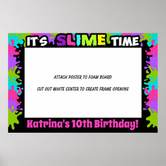 Moldura de cabine de foto de slime pôster adereço
