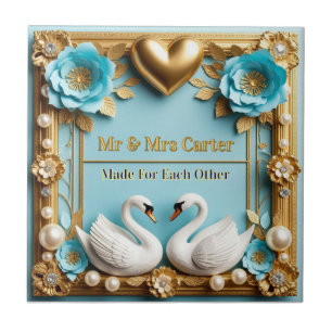 Moldura de Casamento de Cisne Para Decoração de Ca