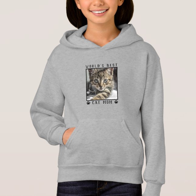 Moldura de Foto de Gato com Pegadas da Melhor Mãe  (Frente)