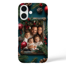 Moldura de Foto de Natal Personalizada Pinhas