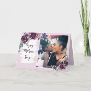 Moldura de foto floral Cartão do Dia das Mães