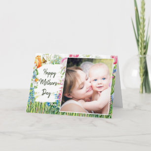 Moldura de foto floral Cartão do Dia das Mães