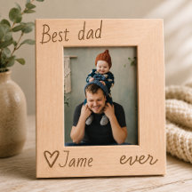Moldura de Foto Personalizada Melhor Pai de Todos 