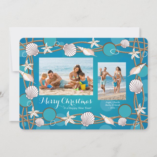 Moldura de Fotos Sea Life para Cartão de Férias (Frente)