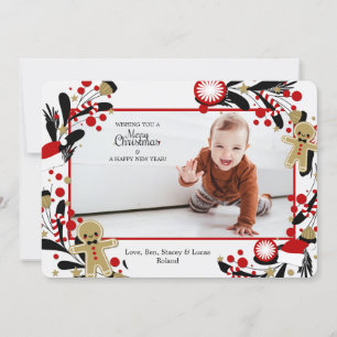 Moldura de Homens de Pão de Gengibre Foto Cartão d