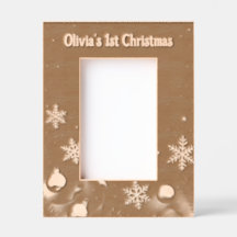 Moldura de imagem a laser para o primeiro Natal do