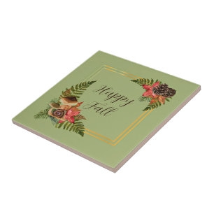 Moldura de natureza de outono com texto personaliz