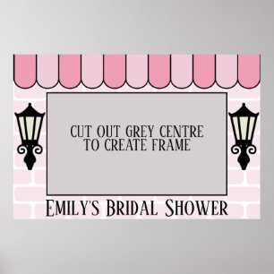 Moldura de pôster para foto de chá de lingerie Pin