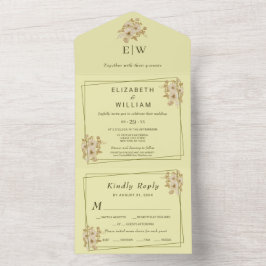 Moldura de Rosa – Monograma Casamento Amarelo Cele