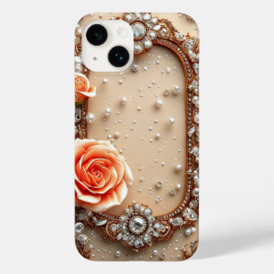 Moldura Dourada Ornamentada com Rosas