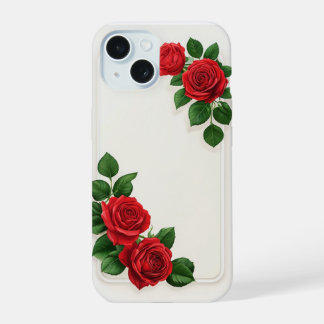 Moldura Floral de Rosa Vermelha Elegante