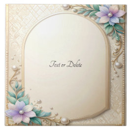 Moldura Floral Decorativa com Azulejo Cerâmico Pér
