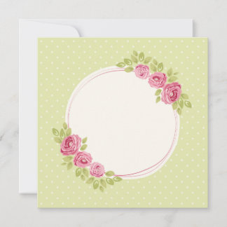 Moldura Floral Vintage Shabby Chic com Rosas