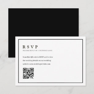 Moldura formal moderna cartão de resposta de casam