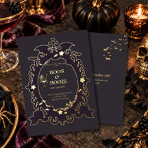 Moldura Gótica Boos & Booze Halloween Ameixa e Dou