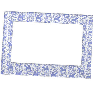 Moldura Magnética Dala Horse, Sueco, Tradicional Art Blue