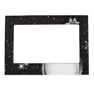 Moldura Magnética Flocos de neve e globo de neve