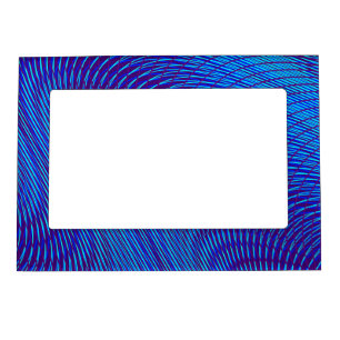 Moldura Magnética Linhas Roxas e Azuis - Psicodélicas, Trippy Stripe