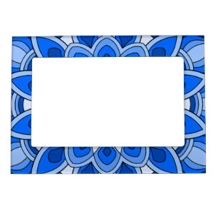 Moldura Magnética Mandala em azul