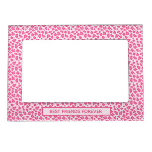 Moldura Magnética Melhores Amigos para Sempre - Impressão Rosa-Rosa 