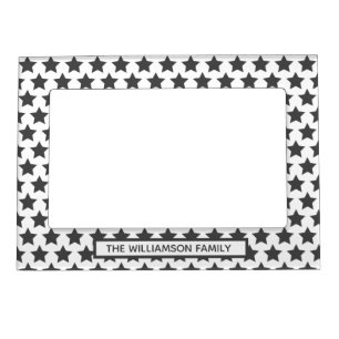 Moldura Magnética Padrão de estrelas de cinza - Personalizado