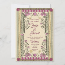 Moldura Noveau - Convite de Casamento
