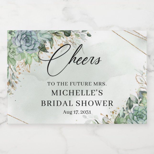 Moldura russa verde de ouro eucalipto (Rótulo Único)