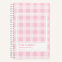 Moldura Transparente Gingham Rosa Suave
