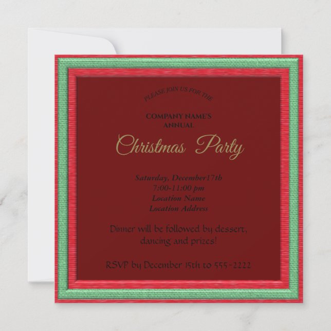 Moldura vermelha de Natal elegante (Frente)