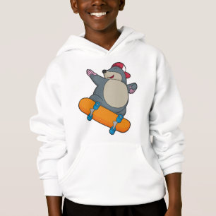 Mole como skater com skate